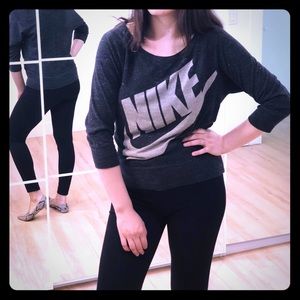 Nike long sleeve heather grey sweatshirt